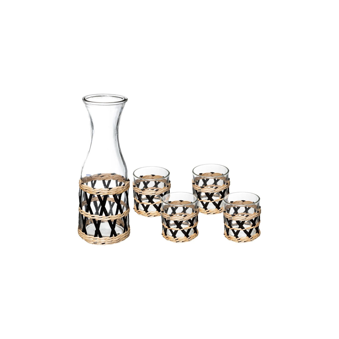 immagine-1-secret-de-gourmet-set-brocca-da-1l-e-4-bicchieri-in-vetro-decorato-ean-3560237551364