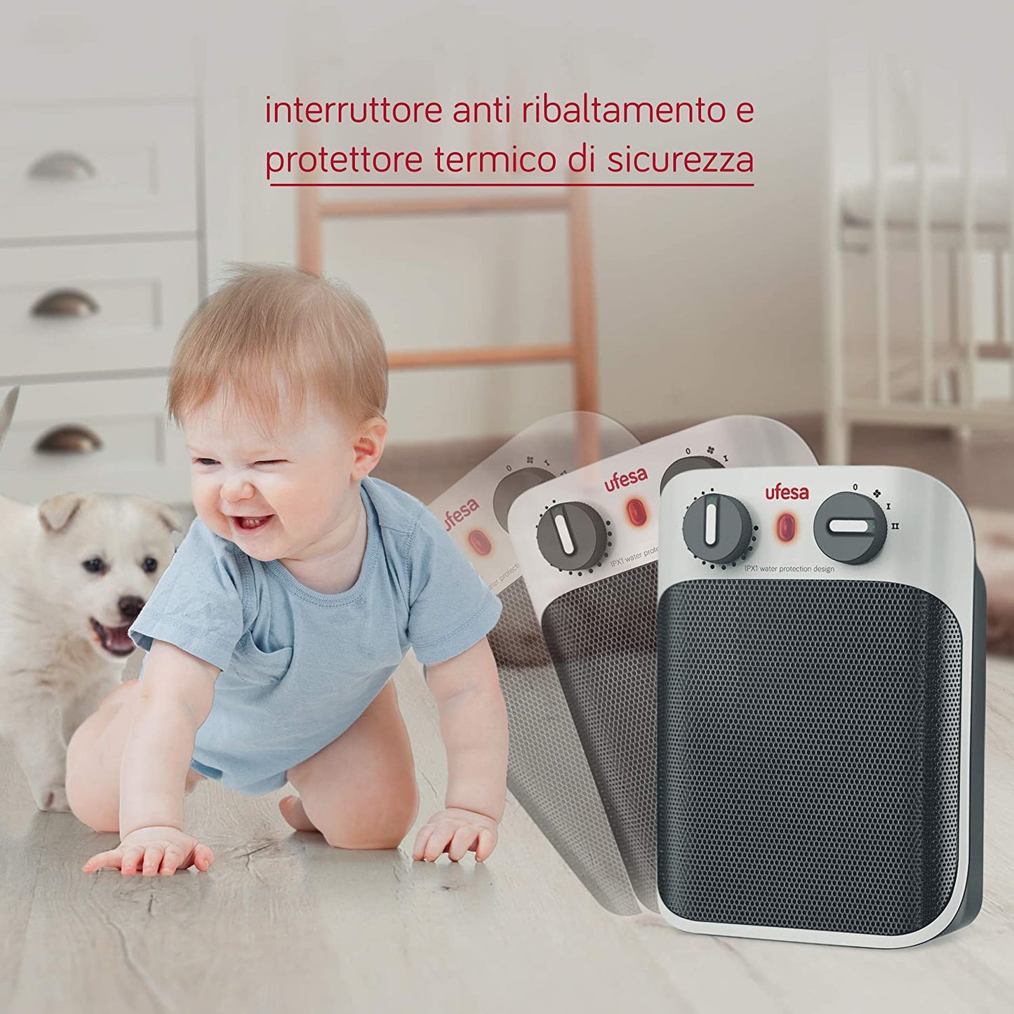 immagine-3-ufesa-termoventilatore-verticale-scaldino-1800w-cc1800ip-ean-8422160045912