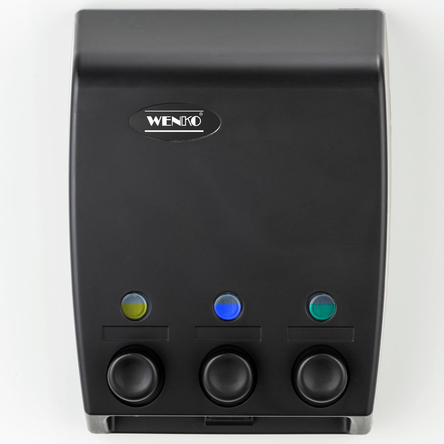 immagine-3-wenko-dispenser-sapone-varese-nero-con-3-scomparti-da-450ml-ean-4008838287699