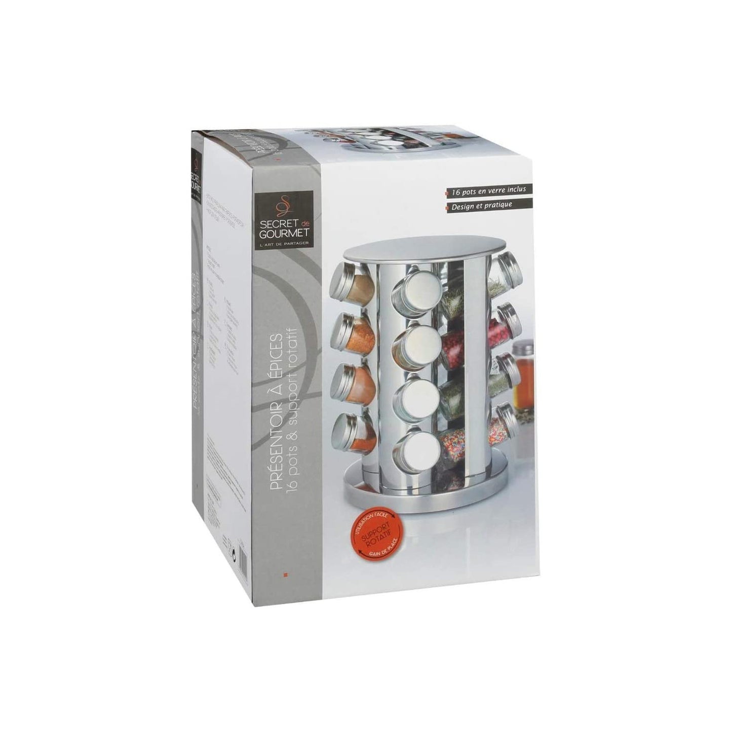 immagine-4-five-simply-smart-portaspezie-girevole-con-16-barattoli-in-vetro-338724204-ean-3560237242040