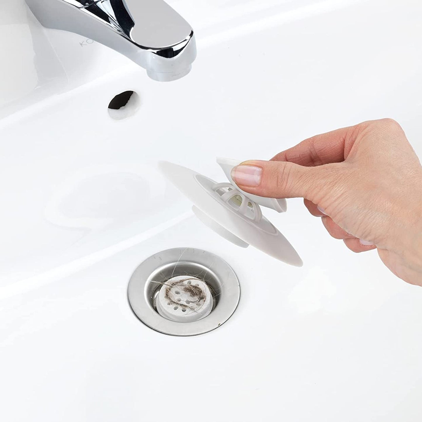 immagine-4-wenko-tappo-di-scarico-in-silicone-sore-bianco-tappo-di-scarico-con-3-regolazioni-di-scarico-ean-4008838338339