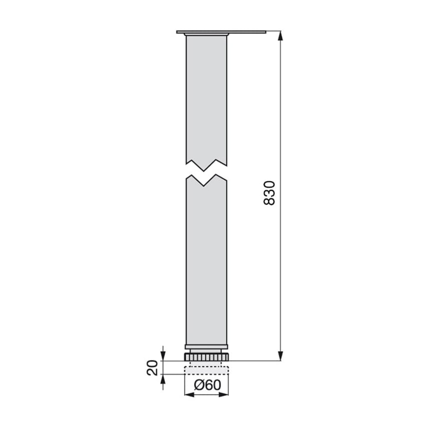 immagine-5-emuca-kit-4-gambe-regolabili-per-tavolo-60x830-850mm-cromato-ean-8432393000091
