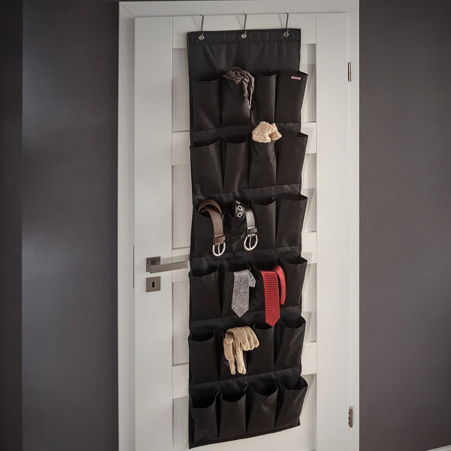 immagine-5-leifheit-organizer-scarpiera-in-poliestere-164x46x5cm-nero-ean-4006501800152