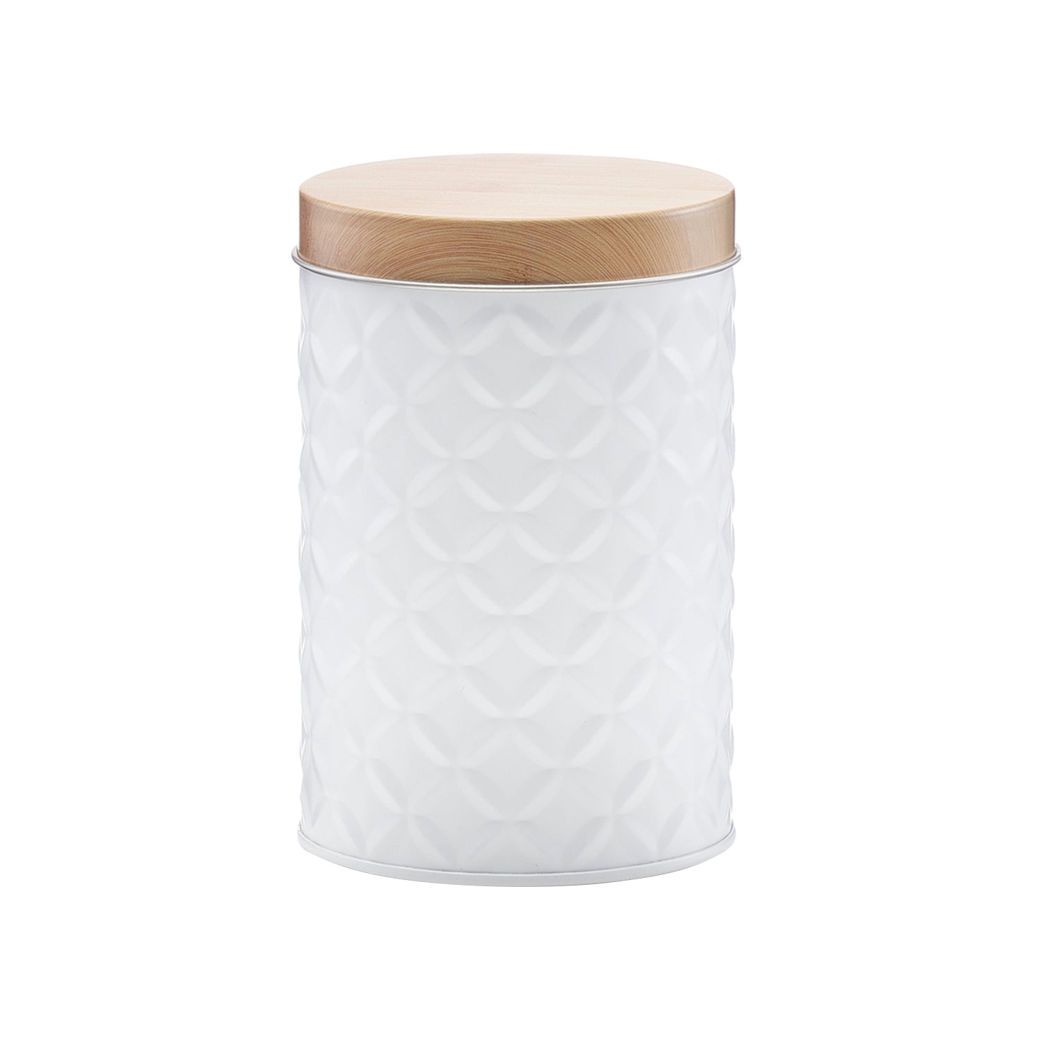 immagine-1-zeller-barattolo-portaoggetti-in-metallo-bianco-84x13cm-ean-4003368193168