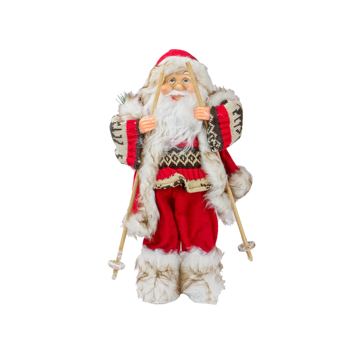 immagine-2-euronatale-decorazione-natalizia-babbo-natale-con-sacco-doni-e-scii-40cm-rosso-ean-8019959757219