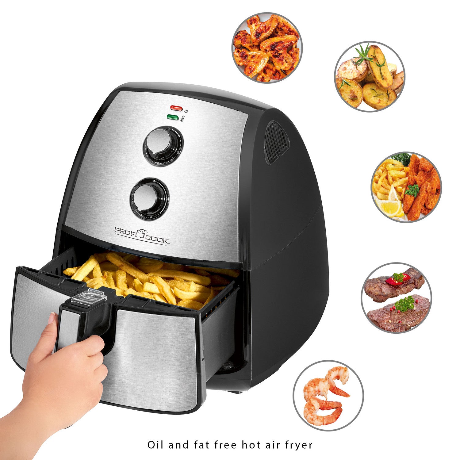 immagine-2-proficook-friggitrice-ad-aria-con-termostato-regolabile-35l-1500w-fr-1115-h-ean-4006160111156