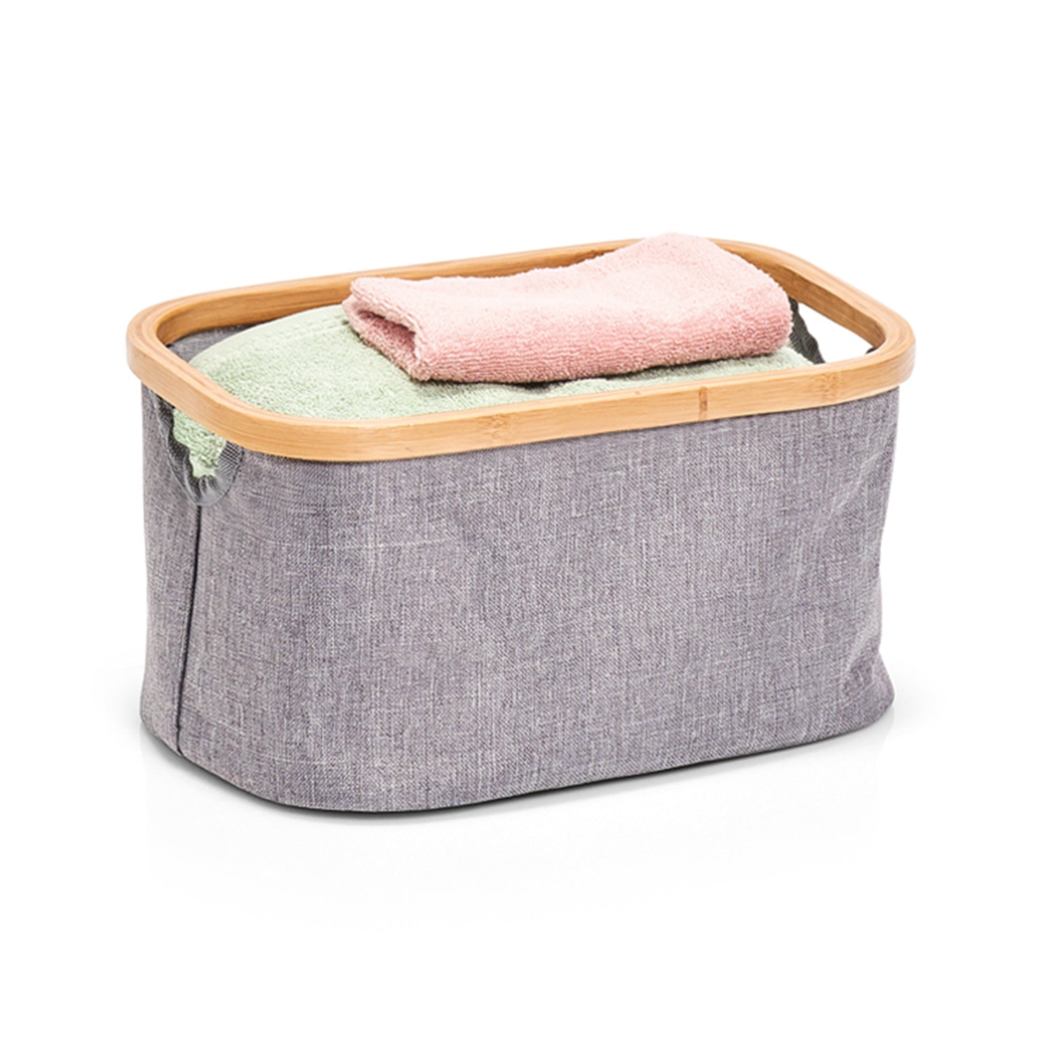 immagine-2-zeller-cesto-portaoggetti-poliesterebamboo-grigio-ean-4003368142302