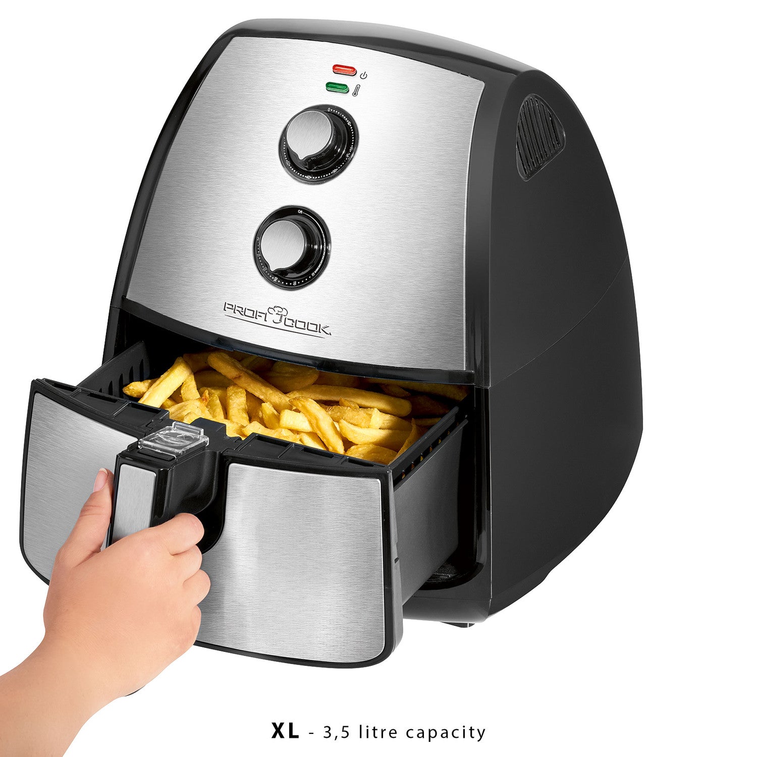 immagine-3-proficook-friggitrice-ad-aria-con-termostato-regolabile-35l-1500w-fr-1115-h-ean-4006160111156