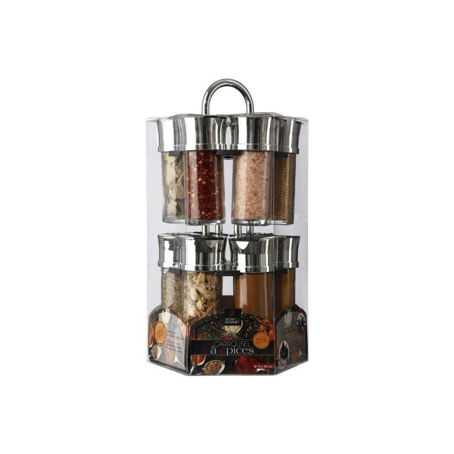 immagine-4-five-simply-smart-scaffale-portaspezie-con-12-vasetti-in-vetro-16x16x30cm-135277-ean-3560238901588
