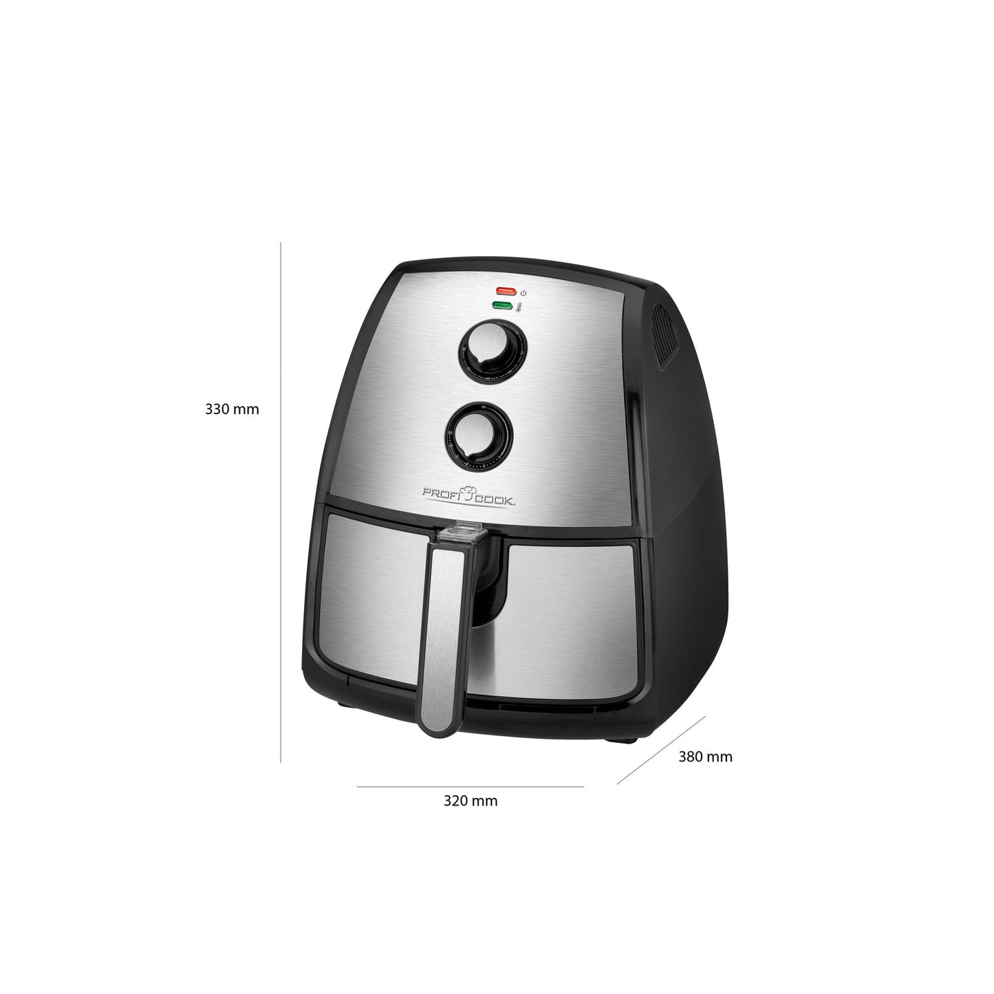 immagine-4-proficook-friggitrice-ad-aria-con-termostato-regolabile-35l-1500w-fr-1115-h-ean-4006160111156