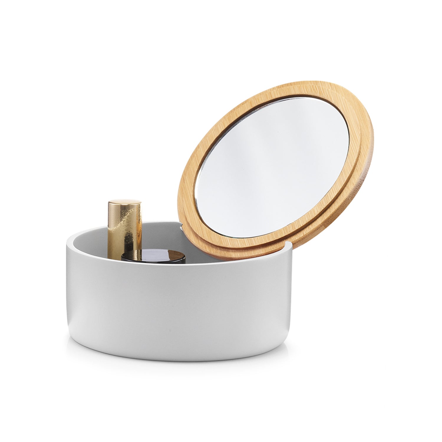 immagine-5-zeller-specchio-portagioie-m-rotondo-in-poliresina-grigio-ean-4003368187372