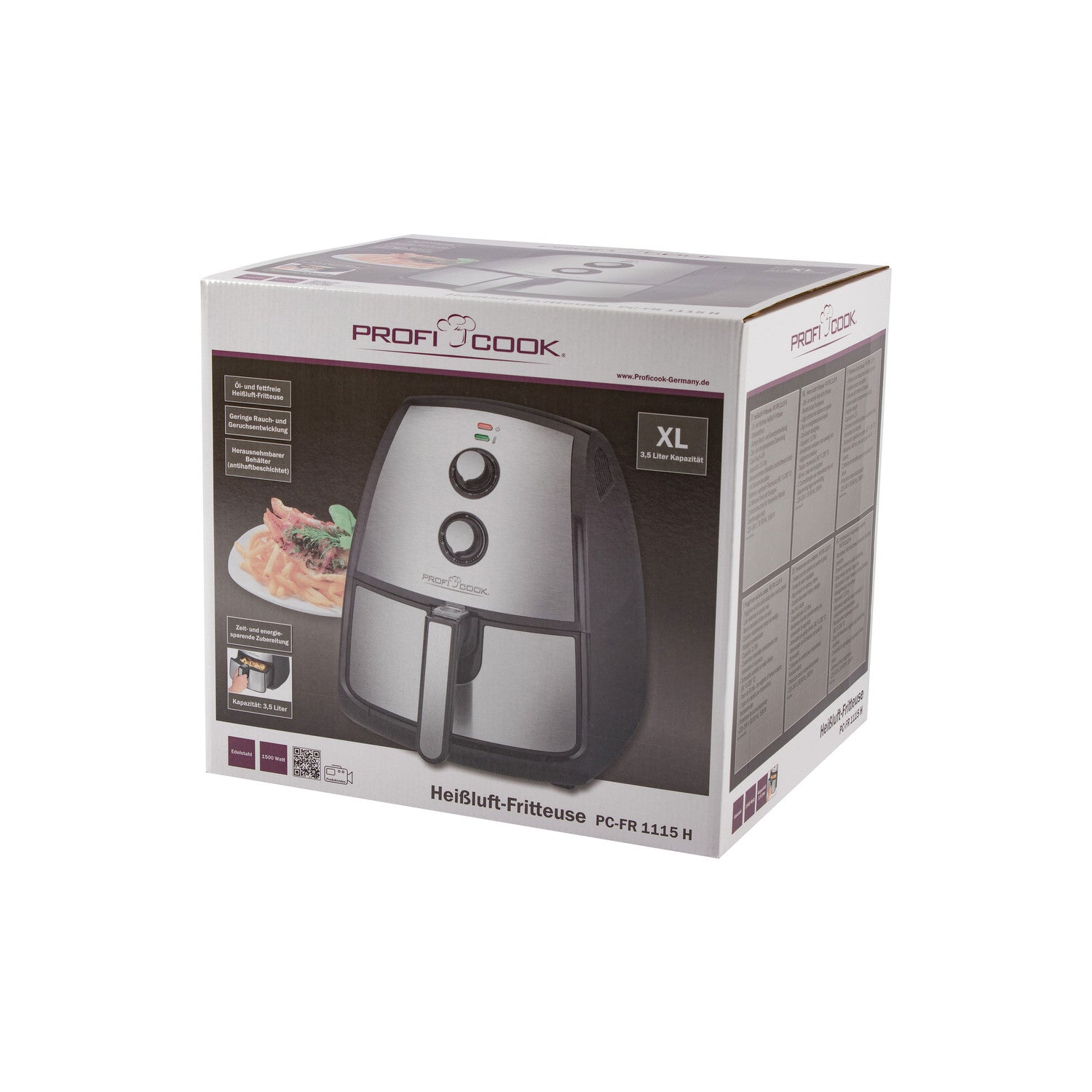immagine-8-proficook-friggitrice-ad-aria-con-termostato-regolabile-35l-1500w-fr-1115-h-ean-4006160111156